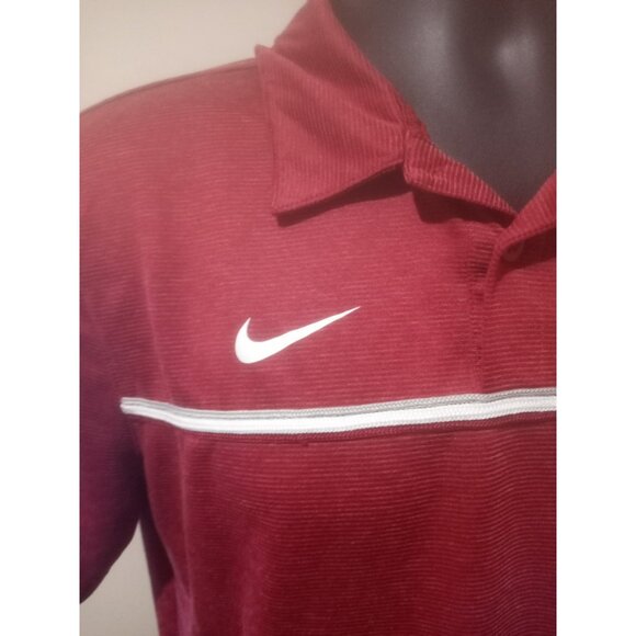 Nike Alabama Crimson Tide Polo Shirt Men’s Medium M On-Field Dri-Fit Logo Red - Picture 2 of 13